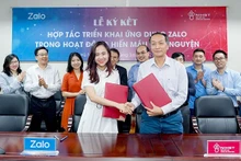 Lễ ký kết giữa Viện Huyết học – Truyền máu Trung ương và Zalo.