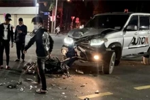 Hiện trường vụ tai nạn giao thông tại Hải Phòng, ngày 12-3, làm hai thiếu niên tử vong. (Ảnh: ATGT.VN)