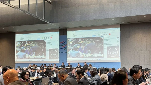 Đại sứ Mai Phan Dũng, Trưởng Phái đoàn Việt Nam tại Geneva phát biểu tại phiên họp. (Ảnh: Phái đoàn Việt Nam tại Geneva cung cấp)