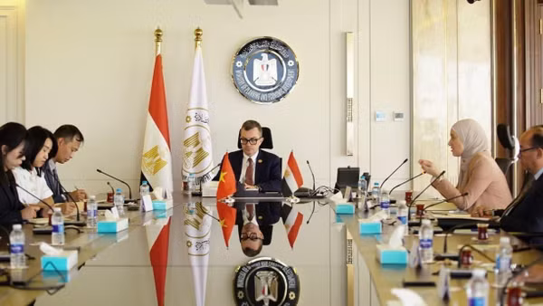 Quang cảnh buổi làm việc. (Ảnh do Đại sứ quán Việt Nam tại Ai Cập cung cấp)