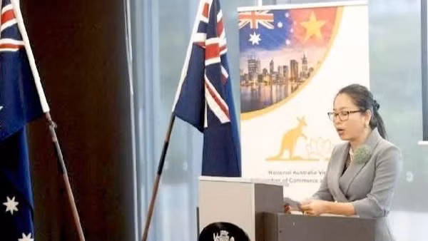 Bà Nguyễn Thanh Hà, Tổng Lãnh sự Việt Nam tại Perth, Australia phát biểu tại sự kiện. 