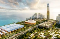 Phối cảnh Khu tổ hợp đa chức năng phục vụ Tuần lễ cấp cao APEC 2027.