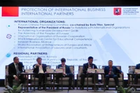 Phiên thảo luận về phát triển doanh nghiệp, hợp tác kinh tế đối ngoại và đầu tư. Ảnh: Thanh Nga