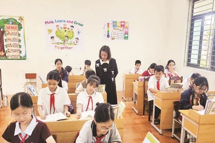 Phòng học ngoại ngữ của Trường tiểu học Thanh Lãng A, xã Xuân Lãng, tỉnh Phú Thọ.