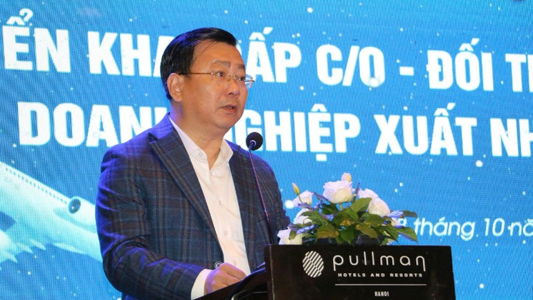 Giám đốc Sở Công thương Hà Nội Võ Nguyên Phong phát biểu. co2-2384.jpg