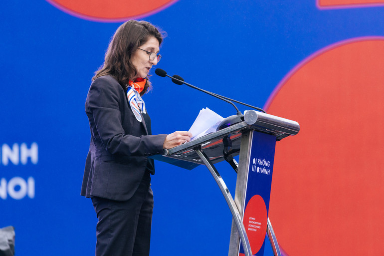 Bà Michaela Bauer, Phó Trưởng đại diện UNCEF Việt Nam phát biểu. do1-1397.jpg