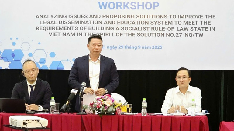 Thứ trưởng Tư pháp Nguyễn Thanh Ngọc phát biểu. toan-4288.jpg