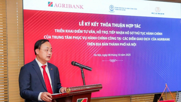 Ông Tô Huy Vũ - Chủ tịch Hội đồng thành viên Agribank phát biểu tại lễ ký kết 3-129.jpg