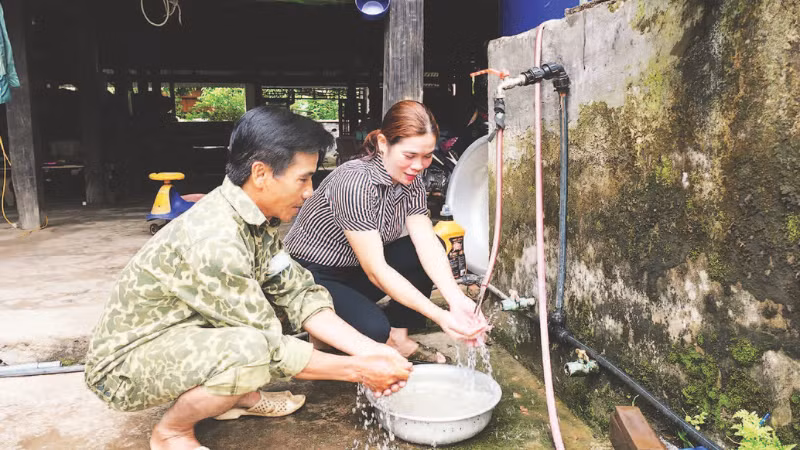 Công trình cấp nước sinh hoạt hệ tự chảy bảo đảm cung cấp nước sạch cho người dân xã Tùng Bá, huyện Vị Xuyên.