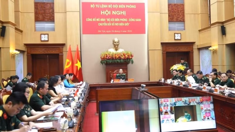 Hội nghị công bố mô hình “Bộ đội biên phòng - đồng hành chuyển đổi số nơi biên giới”.
