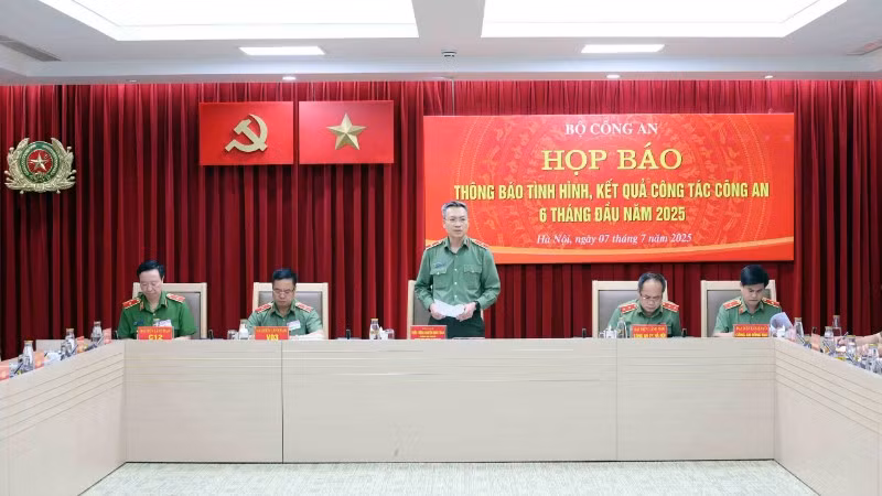 Bộ Công an họp báo kết quả công tác 6 tháng đầu năm.