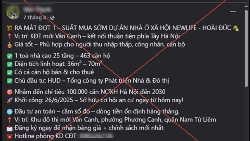 Nội dung đăng tải sai sự thật trên mạng xã hội.