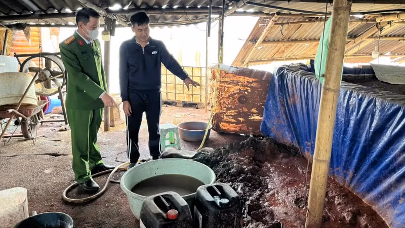 Hiện trường vi phạm.