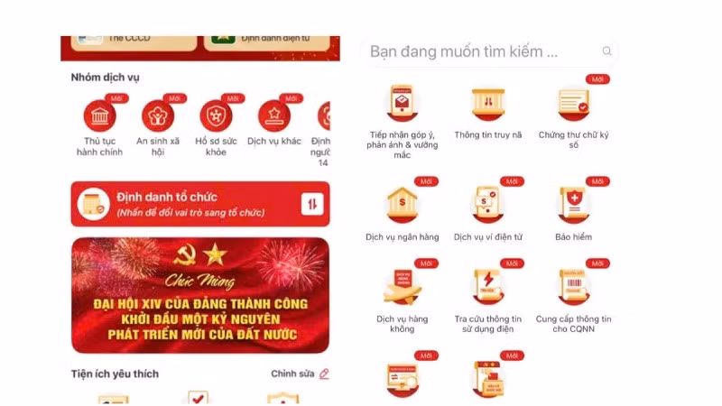 Chức năng Bầu cử Quốc hội trên VNeID.