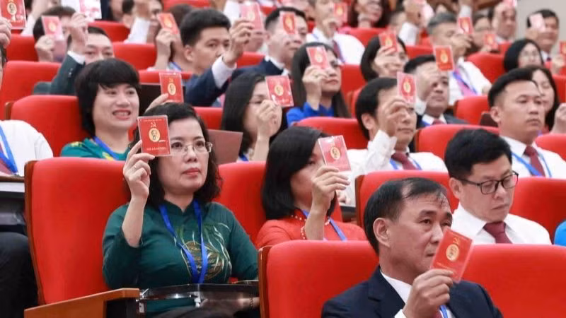 Phiên chính thức Đại hội Đảng bộ Tổng Liên đoàn Lao động Việt Nam lần thứ I, nhiệm kỳ 2025-2030. (Ảnh: HẢI NGUYỄN)