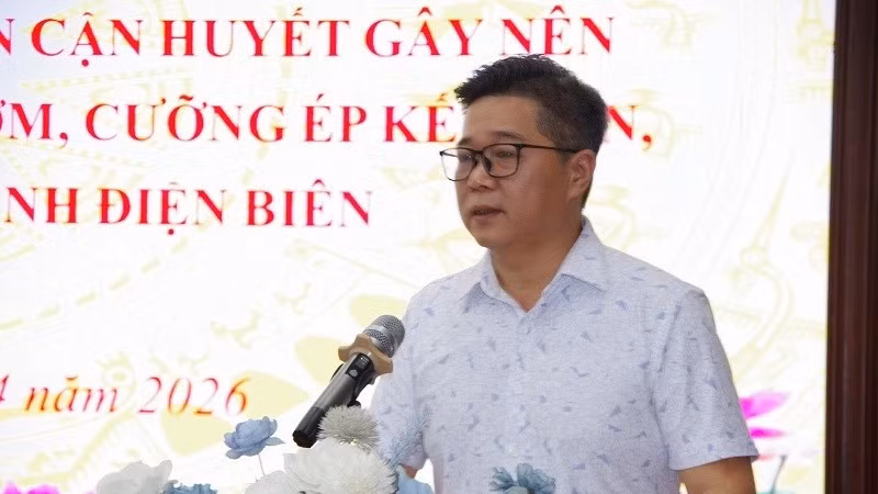 Lãnh đạo Cục Văn hóa các dân tộc Việt Nam phát biểu khai mạc tại hội nghị.