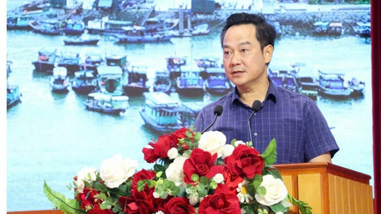 Ông Phan Thanh Nghị, Phó Giám đốc Sở Nông nghiệp và Môi trường tỉnh Quảng Ninh phát biểu tại buổi lễ. anh-bao-2.jpg