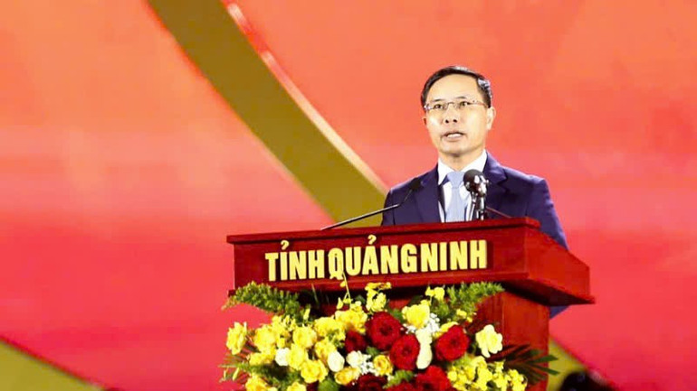 Le président du Comité populaire provincial de Quang Ninh, Pham Duc An, a pris la parole lors de la cérémonie d'annonce. an.jpg