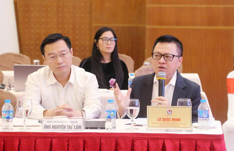 Đồng chí Lê Quốc Minh chủ trì các phiên thảo luận. toa-dam-5.jpg