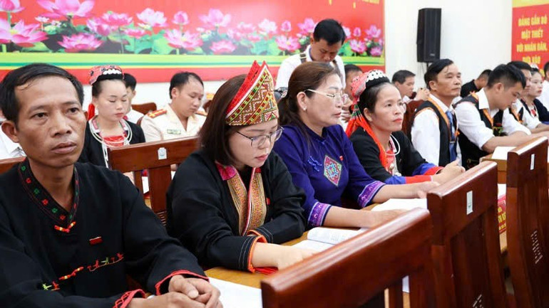 Các đại biểu dự Đại hội Đảng bộ xã Quảng La lần thứ I, nhiệm kỳ 2025-2030. quang-la-4.jpg