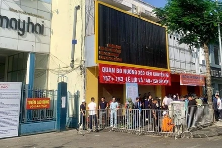 Một địa điểm của Công ty cổ phần May Hai bị cưỡng chế thu hồi đất.