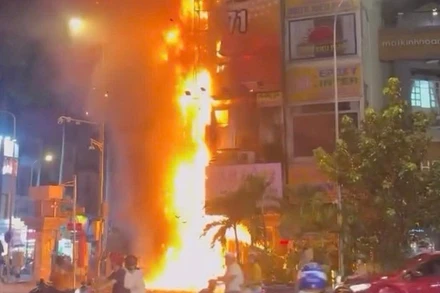 Hiện trường vụ cháy. (Ảnh: CTV)