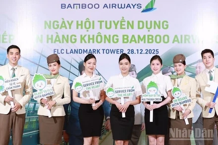 Hãng hàng không Bamboo Airways dự kiến triển khai kế hoạch tuyển dụng và đào tạo 1.000 tiếp viên hàng không trong năm 2026.