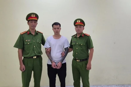 Bị can Lê Anh Điệp tại cơ quan chức năng. (Ảnh: Công an cung cấp)