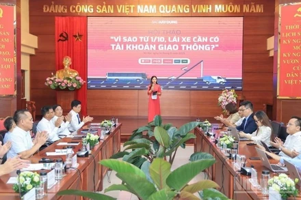 Quang cảnh Hội thảo “Vì sao từ 1/10, lái xe cần có tài khoản giao thông?", ngày 14/8.