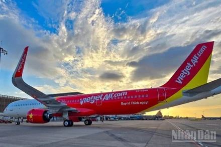 Gia đình Vietjet chào đón thêm “thành viên mới”: tàu bay A321neo ACF mang số hiệu VN-A580.