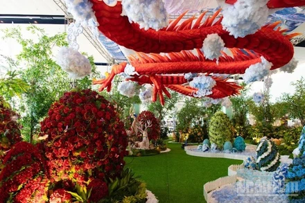 Khu vườn "Vạn Xuân" tại Cảng Hàng không quốc tế Nội Bài.