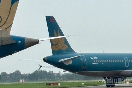 Hai máy bay va chạm tại khu vực nút giao đường lăn S3 và S, Cảng Hàng không quốc tế Nội Bài.