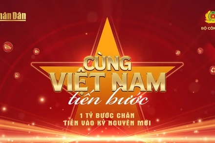 Hình ảnh quảng bá sự kiện "Cùng Việt Nam tiến bước".