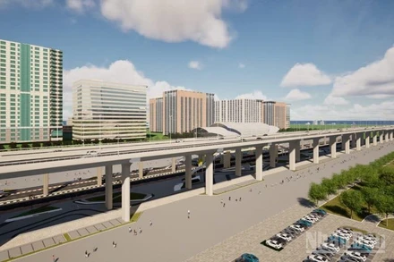 Phối cảnh dự án Đại lộ-cảnh quan sông Hồng.