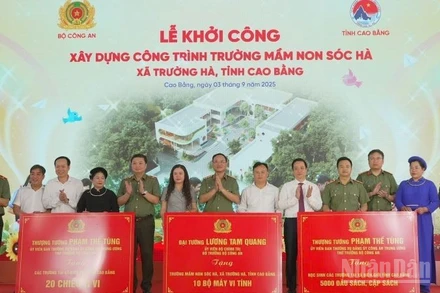 Khởi công Trường Mầm non Sóc Hà (xã Trường Hà, tỉnh Cao Bằng).