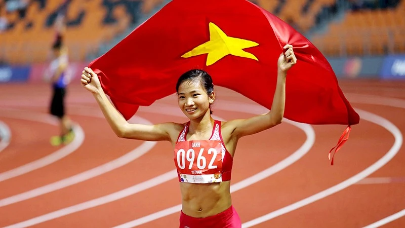 Nguyễn Thị Oanh vẫn là đầu tàu của điền kinh Việt Nam. Ảnh | KHẢ HÒA