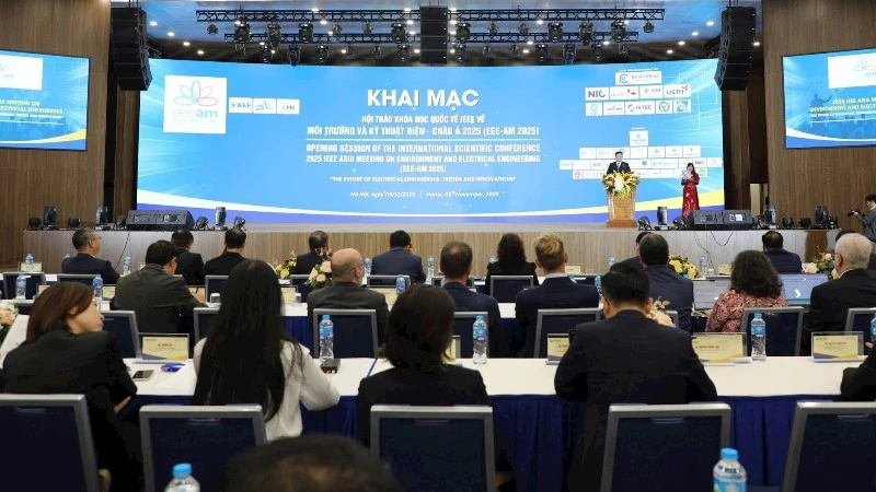 Toàn cảnh buổi khai mạc Hội thảo khoa học về Môi trường và Kỹ thuật châu Á 2025. 