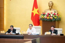 Chủ tịch Quốc hội Trần Thanh Mẫn phát biểu ý kiến tại phiên họp. (Ảnh: Duy Linh)
