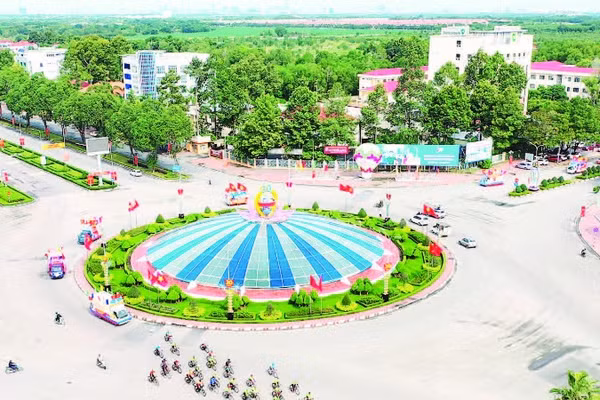 Một góc trung tâm xã Nhơn Trạch, tỉnh Đồng Nai.