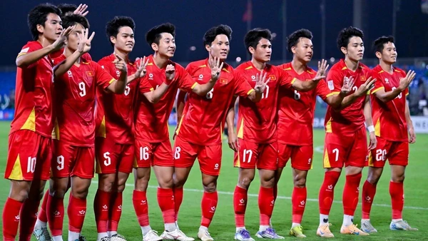U23 Việt Nam thi đấu quả cảm và kiên cường để giành chiến thắng trước U23 Hàn Quốc. (Ảnh: AFC)