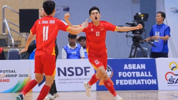 Đội tuyển futsal Việt Nam giành Huy chương Đồng sau chiến thắng trước Australia. (Ảnh: VFF)