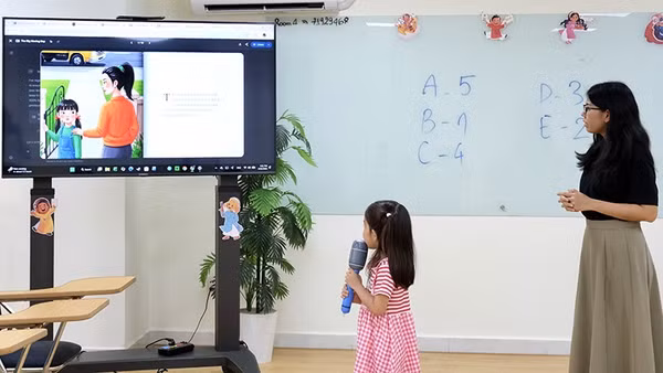 Một lớp học ngoại ngữ dành cho học sinh cấp tiểu học ở Thành phố Hồ Chí Minh. (Ảnh: nhân vật cung cấp)