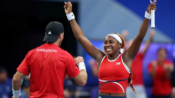 Tay vợt nữ Coco Gauff thi đấu bùng nổ. (Ảnh: United Cup)