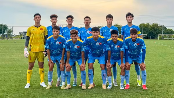Đội hình xuất phát của U20 Việt Nam. (Ảnh: VFF)