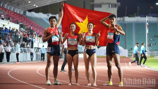 Điền kinh là điểm sáng của Đoàn Thể thao Việt Nam tại SEA Games 33. (Ảnh: HOÀNG MINH)