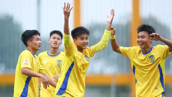 U19 Sông Lam Nghệ An tiến vào bán kết. (Ảnh: VFF)