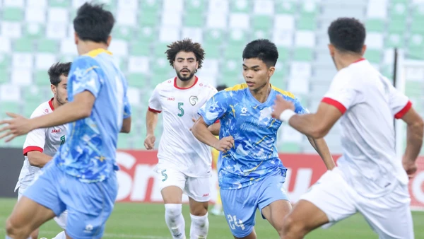 Nguyễn Lê Phát ghi bàn thắng duy nhất cho U23 Việt Nam. (Ảnh: VFF)