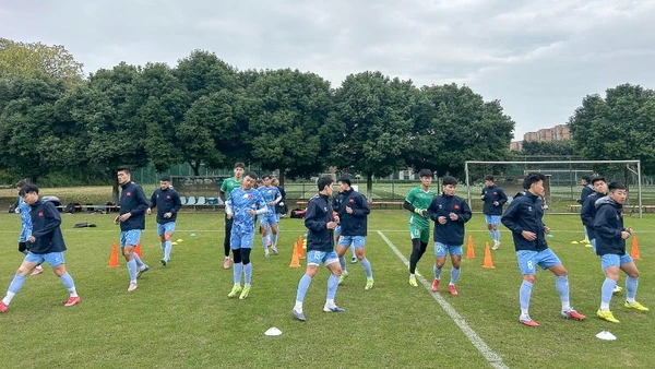 U22 Việt Nam trở lại sân tập, hướng tới trận đấu gặp U22 Hàn Quốc tại Panda Cup 2025. (Ảnh: VFF)