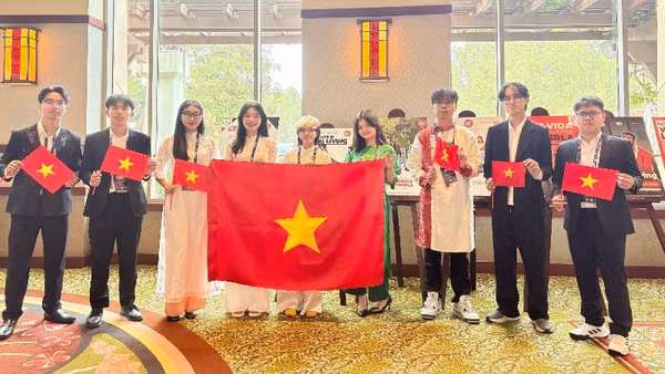 Các thành viên Đội tuyển MOS, ACP Việt Nam tại Hoa Kỳ. (Ảnh do Đội tuyển cung cấp) 