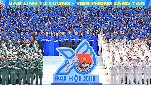 Các đại biểu dự Đại hội Đoàn toàn quốc lần thứ XIII.